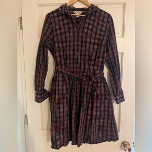 Brooks Brothers Plaid Shirtdress. Belt at waist. Excellent preowned condition.
